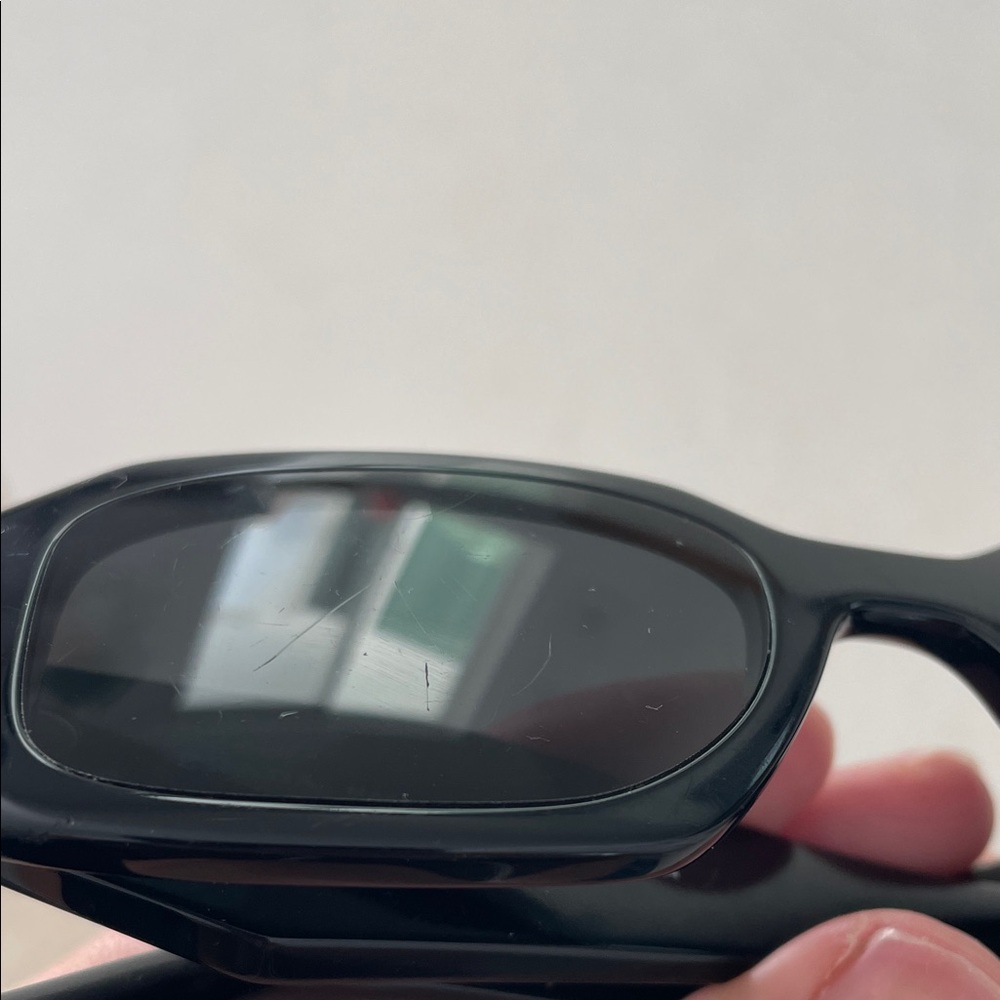 Prada SPR17W Black Rectangular Sunglasses - image 6